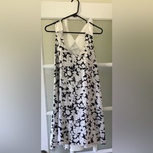 Club Monaco Silk Floral Cut Out Dress